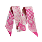 Display your Phi Mu pride with this playful silk scarflette! This versatile pink and white accessory adds a pop of sorority spirit to any outfit. Tie it on your bag, twist it in your hair, or rock it as a neck scarf – the possibilities are endless! Perfect for gifting to your favorite sister or treating yourself to a fun reminder of your Phi Mu bonds. This cute little piece of pink carnation flair is sure to spark conversations and sisterhood memories wherever you go!