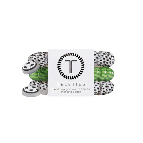 On Gameday, hold your hair and enhance your style with TELETIES. The strong grip, no rip hair tie that doubles as a bracelet. Strong, pretty and stylish, TELETIES are designed to withstand everyday demands while taking your Gameday look to the next level.