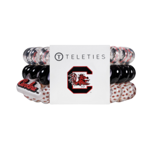 On Gameday, hold your hair and enhance your style with TELETIES. The strong grip, no rip hair tie that doubles as a bracelet. Strong, pretty and stylish, TELETIES are designed to withstand everyday demands while taking your Gameday look to the next level.