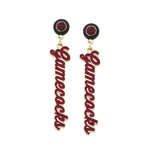 Show off your Gamecocks spirit with these playful Autograph Enamel Earrings. Lightweight and sleek, they're the perfect mix of classic style and team pride—ideal for cheering on your squad or adding a sporty touch to your everyday look. Ready for game day or any day!