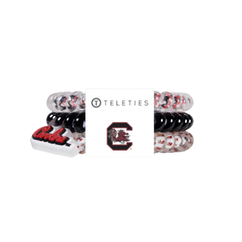 On Gameday, hold your hair and enhance your style with TELETIES. The strong grip, no rip hair tie that doubles as a bracelet. Strong, pretty and stylish, TELETIES are designed to withstand everyday demands while taking your Gameday look to the next level.