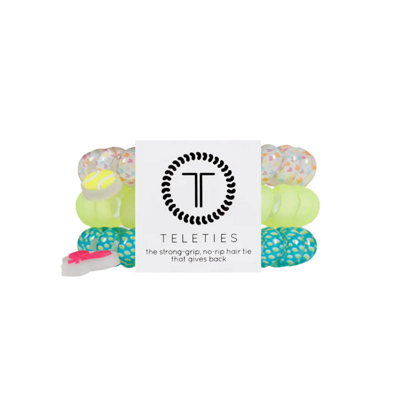 On Gameday, hold your hair and enhance your style with TELETIES. The strong grip, no rip hair tie that doubles as a bracelet. Strong, pretty and stylish, TELETIES are designed to withstand everyday demands while taking your Gameday look to the next level.
