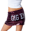 Turn heads and show your Aggie pride with the Texas Aggies Gig 'Em Sequin Mini Skirt. This dazzling skirt sparkles with tiny sequins and offers a hint of stretch for all-day comfort. Finished with your school name stitched across the back, it’s the perfect way to cheer on your team in style.