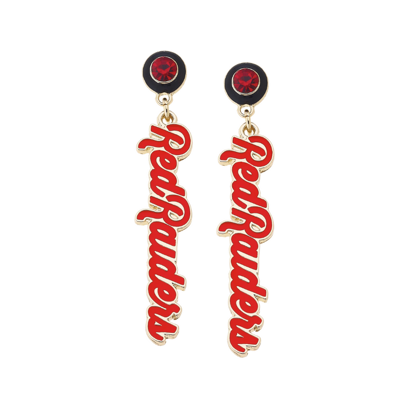 Show off your Texas Tech pride with these playful Red Raiders Autograph Enamel Earrings. Lightweight and stylish, they add a touch of spirited charm to your game day outfit or everyday look. Perfect for fans who love to keep it classic while cheering on their team in style.