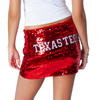 Shine bright and show your team spirit with the Texas Tech Red Raiders Sequin Mini Skirt. Sparkling with tiny sequins and a comfortable stretch, this skirt combines fun flair with ease of movement. Finished with your school’s name stitched across the back, it’s the perfect way to celebrate game day in style and keep the Red Raiders pride front and center.