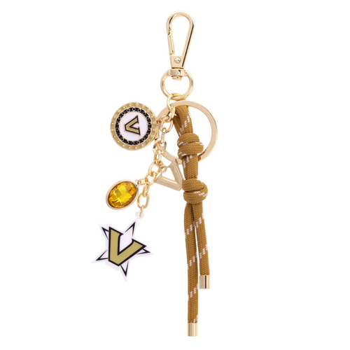 Show off your Commodores spirit with this playful Vanderbilt Cluster Bag Charm. Perfect for adding a splash of team pride to your backpack or purse, it features vibrant colors and eye-catching details. Lightweight and easy to attach, it’s the perfect fun accessory to carry your fandom wherever you go!
