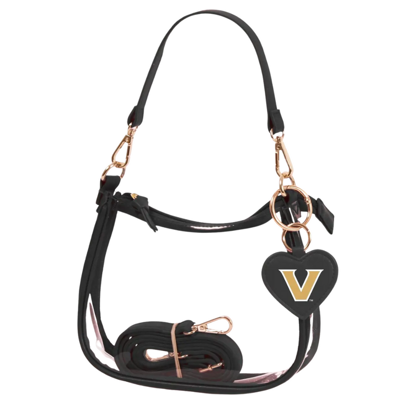 VANDERBILT COMMODORES HEART CHARM KEY RING