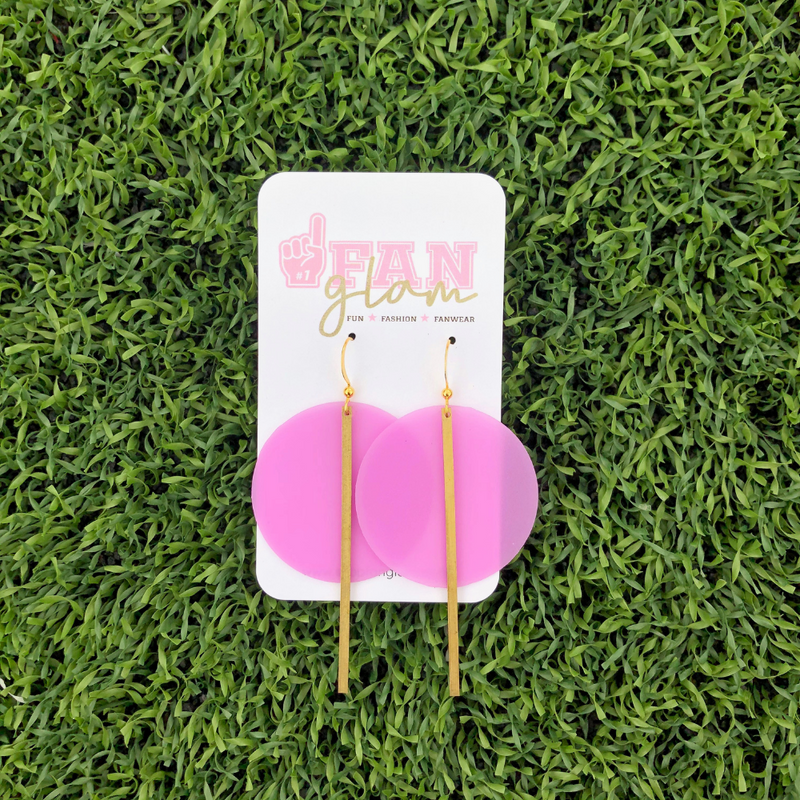 Our Fan Glam Lollipop earrings in Lilac are simply chic and oh so sweet!  Which color will you wear to the tailgate this week?