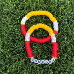 GAMEDAY BRACELET RED/WHT+GRY/YELLOW