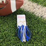 Make a bold statement in these boho fringe hoop beauties!  Design your favorite team combination by choosing one, two or three colors!