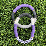 GAMEDAY BRACELET PURPLE/WHT+GRY/BLACK