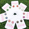Add a little sparkle to your everyday with Fan Glam's Sweet + Chic gold flecked circle studs!