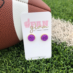 Our GameDay Circle Stud Earrings are the perfect pop of color for game time and a fun substitute for your everyday earrings!  Available in eleven fun colors, it's easy to mix and match all your favorite teams!