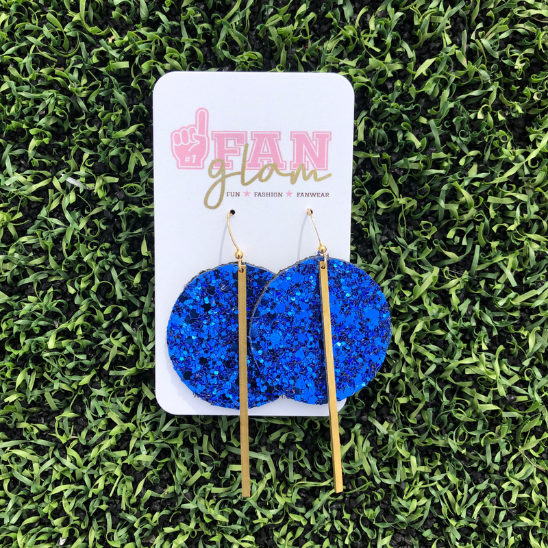 Hello gorgeous! Set yourself up for some pre game day fun with these chunky glitter leather drops!    Simply chic and oh so sweet, which Confetti Lollipop color will you wear to the tailgate this week?