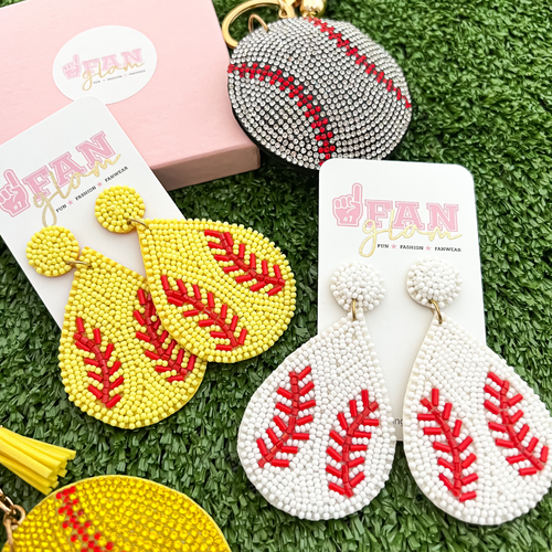  Sports Earrings for Women - Football, Baseball, Basketball,  Soccer, Volleyball, Softball – Cute Designs with Sparkling Rhinestones –  Sports Team Fan Jewelry - Gift Box Included (Baseball): Clothing, Shoes &  Jewelry