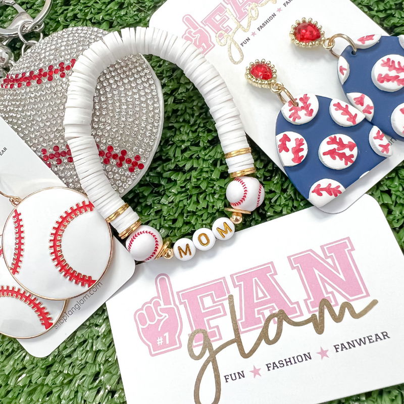 Show your love for the game when accessorizing your Ball Park look with our Tam Clay Co Baseball Dangles!   The perfect accessory to coordinate with your GameDay ensemble. 