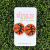 Show your love for the game when accessorizing your Game Day look with these uniquely beaded Basketball stud earrings!   The perfect accessory to coordinate with your off-the-court ensemble.  