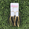 Make a bold statement in these boho fringe hoop beauties!  Design your favorite team combination by choosing one, two or three colors!