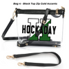 Just In!!  Our new Game Day stadium compliant crossbody bags, feature a clear PVC body with your choice of team colored rhinestoned bling For ANY TEAM + ANY SPORT!