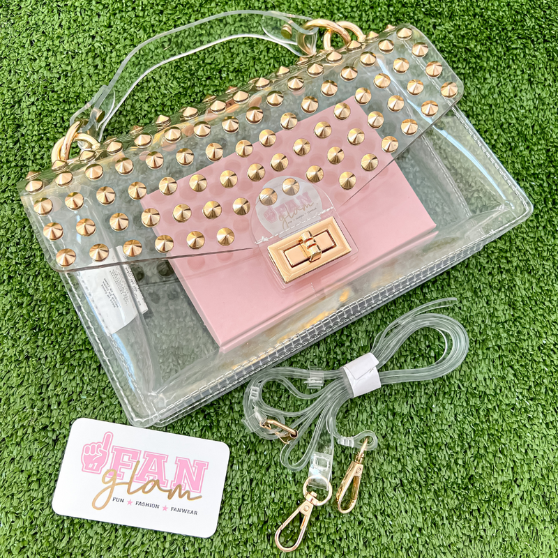 Clear purse top with handles