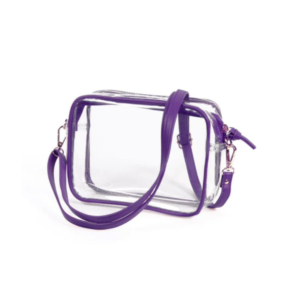 Clear Stadium Approved Crossbody Bag 9 Colors Purple