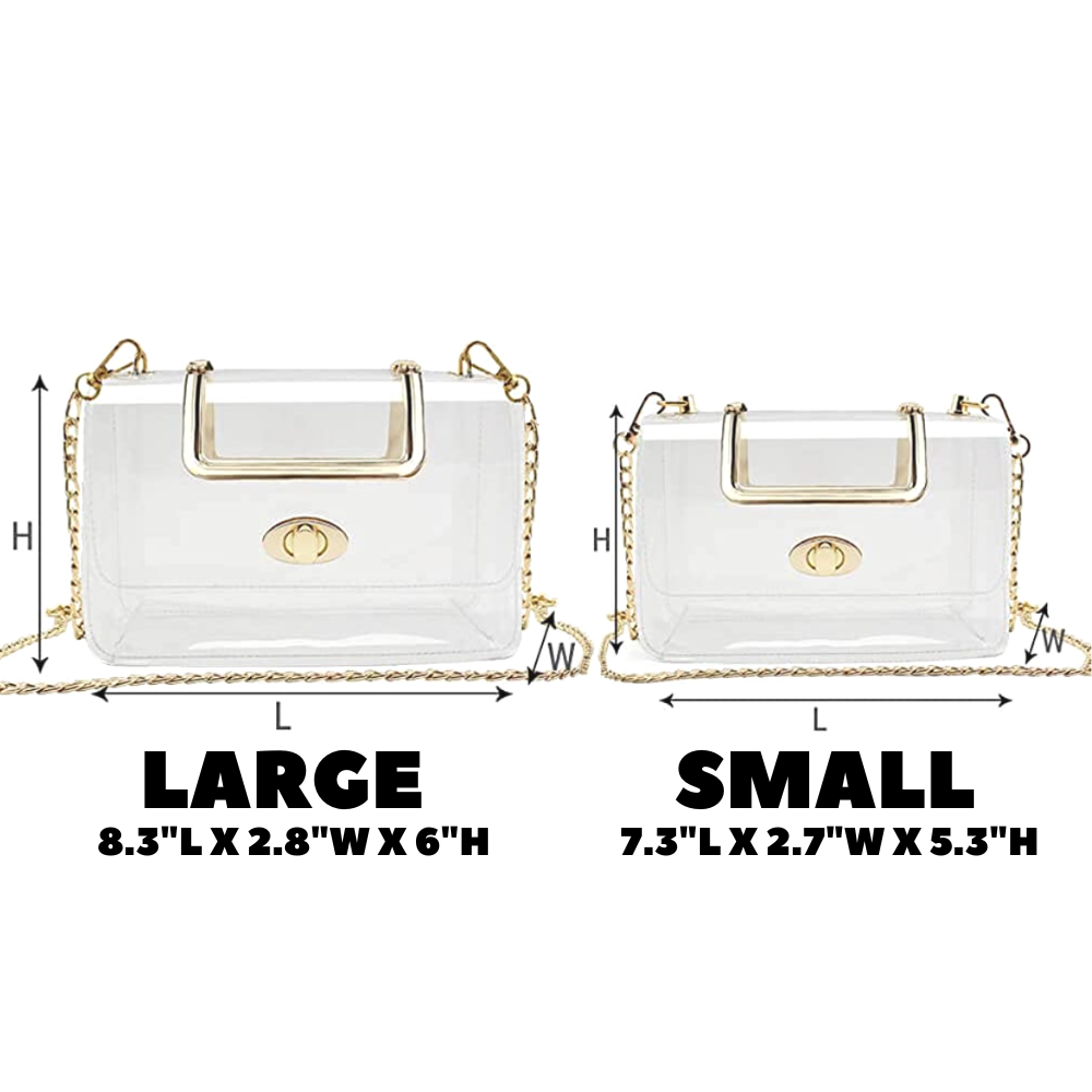 Clear gold purse on sale