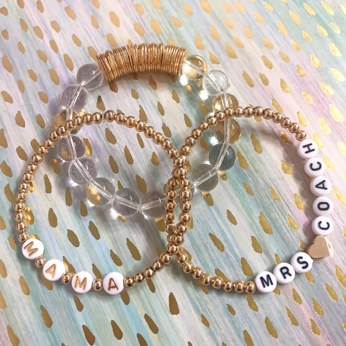 Our "You Name It" Gold Bead Bracelet gives you the custom personalization that's hard to find in a sophisticated and stylish bracelet stack. Show off your personal style with a unique stack designed just for YOU!