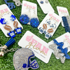My new favorite Game Day go-to!  Our Game Day Dallas Glitter Glam Earrings are the perfect pop of color + sparkle for game time! Super lightweight and comfortable, you will forget you have them on.