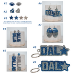 My new favorite Game Day go-to!  Our GameDay Dallas Glitter Glam Earrings are the perfect pop of color + sparkle for game time! Super lightweight and comfortable, you will forget you have them on.  Available in a handful of fun colors, it's easy to mix and match all your favorite teams!