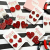 Our Glitter Glam Heart + Circle Stud collection is the perfect pop of color for Game Time!  Show your love for the game when sporting your teams colorful heart on your ears. Now available in a smaller-mini size for all ages to enjoy!