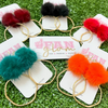 Our GameDay Puff Pom Pom dangles are a MUST-HAVE this season.   They pair perfectly with ALL Your Day-To-GameDay-To-Night-Out looks.    Available in 5 team colors that will elevate your gameday style!