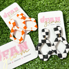 CheckMate! Our GameDay Tam Clay Co Lively Checker Dangle Collection features SO many fun collectable colors, it's the perfect way to add team color and a fun pop of print to your gameday attire.