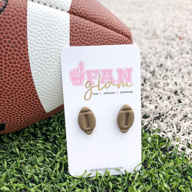 Our GameDay Tam Clay Co Maroon & Gold Collection features three fun collectable styles.  With custom team colors and sporty stripes these one-of-a-kind clay designs will add some print and pizzazz to your Game Day attire.