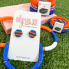 Our GameDay Tam Clay Co Orange + Blue Collection is the perfect way to add team color and a fun pop of print to your gameday attire.  Be the talk of the stands when you arrive wearing these stunning, one-of-a-kind pieces of Glam ear art, your jewelry box will love you for it!