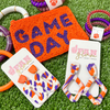 Our GameDay Tam Clay Co Orange + Purple Collection is the perfect way to add team color and a fun pop of print to your GameDay attire.  Be the talk of the stands when you arrive wearing these stunning, one-of-a-kind pieces of Glam ear art, your jewelry box will love you for it!