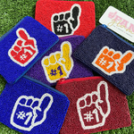 Show your #1 Fan Status and love for GAMEDAY, when you elevate your clear bag status and showcase this adorable beaded Foam finger coin purse featuring six iconic team colors!  A perfect sized team colored pouch to fit your cash, credit card lipstick and keys!