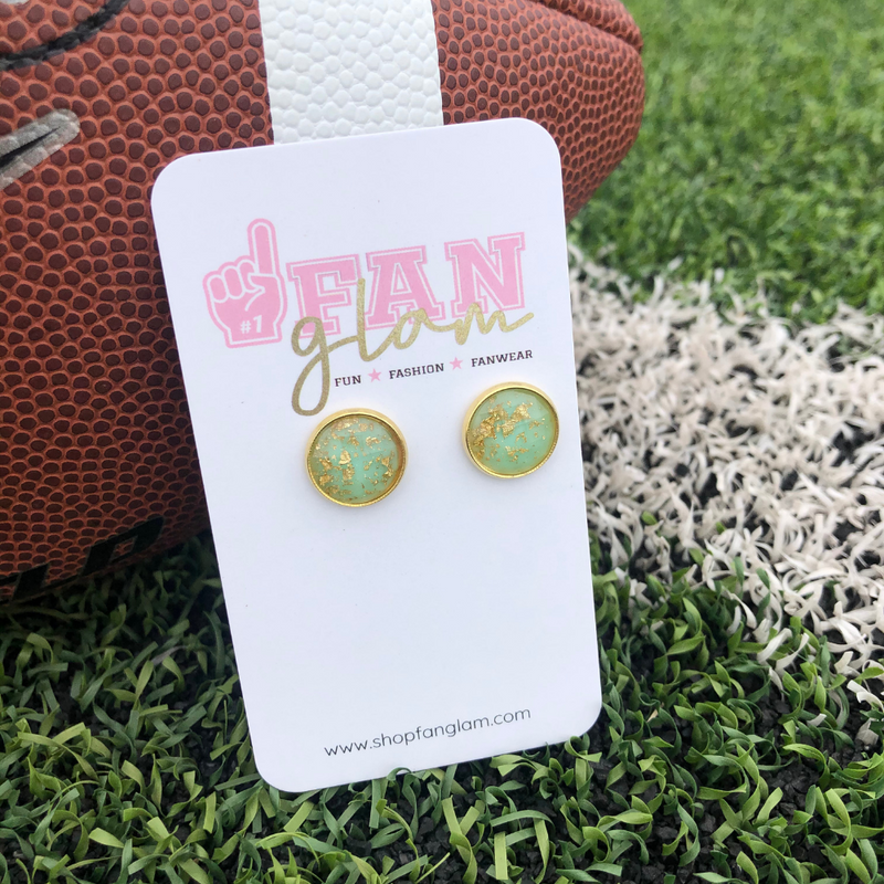 Add a little sparkle to your everyday with our Sweet + Chic gold flecked circle studs!   A fun and easy go-to that will get you tons of...  Oh I love your earrings!!! Where did you get those?