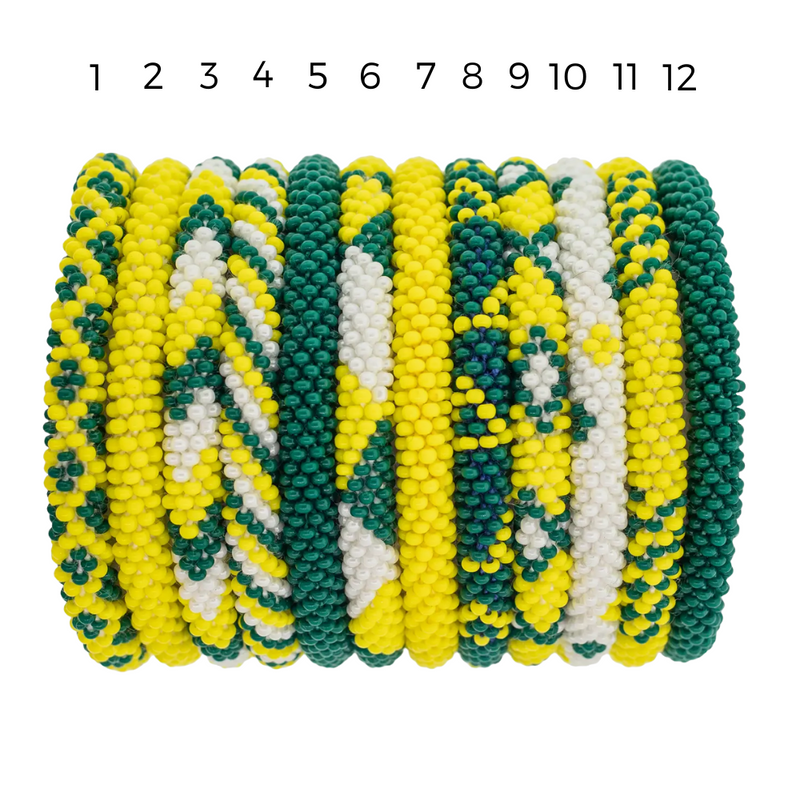 What better way to cheer on your fave team than by sporting a stack of their colors? Our Game Day Roll-On® Bracelets will pair perfectly with all your best game day apparel.   Select Singles for $15, Stack Of 2/$28 Or Stack Of 3/$36.  The more you stack the more you save! It's the perfect add-on stack for your GameDay style.