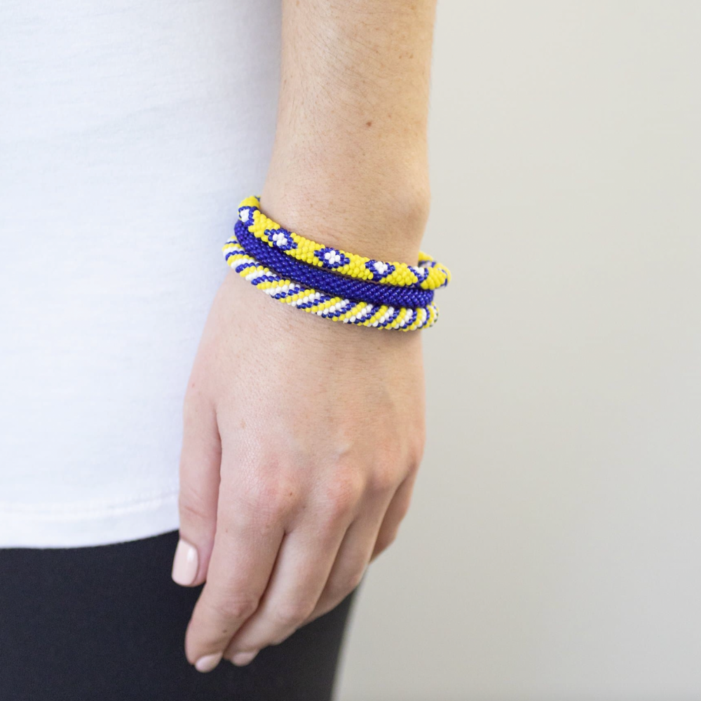 Game Day Trio Roll On Bracelets Yellow Navy