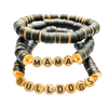 Gold Beads With Black Lettering Example