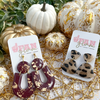 Our Holiday Tam Clay Co Gold Fleck Michelle Collection features a fun new circle and U shape design. It's the perfect ear candy for all your holiday get togethers and day-to-GameDay looks.  Available in 7 collectable color ways!