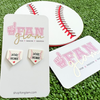 Home Sweet Home...  Show your love for the game when accessorizing your Game Day look with our new Home Plate stud earrings!   The perfect accessory to coordinate with your ball park ensemble.  