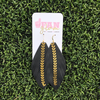 Lovely Lady Luxe!  Our black leather just got glammed!  Our stunning Lena Gold Chain black and gold leather beauties feature a unique brass arrow design.  A one-of-a-kind look to add a fun "Glam" pop to your GameDay style!