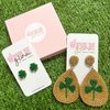 As if your GameDay outfit couldn't get any more fabulous, our Clover earrings will leave you feeling luckier than ever!  Perfect for all our Fighting Irish fans and for when the river turns green this St. Patty's!