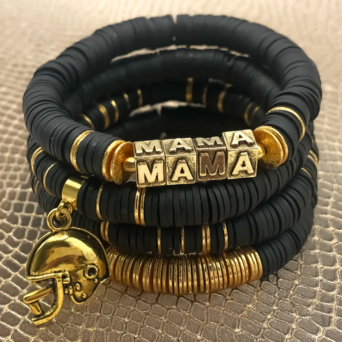 Mom...  Mommy...  Mama...  You've heard it all, but now you can show off your chic MAMA status in style!  Just choose your favorite color or color combo to custom create your very own unique MAMA block letter bracelet.