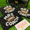 We all know home is where the heart is.  But for some, home is where sports take them.  For all the coach's wives that support their families both on and off the field our Mrs. Coach football beaded coin bag was designed specially for you!   Custom create your very own Mrs. Coach coin bag to cheer on all of your favorite teams!  Available in ANY color for ANY team!  The perfect addition to your Game Day assemble, let us help you custom create your very own one-of-a-kind Bag Glam!