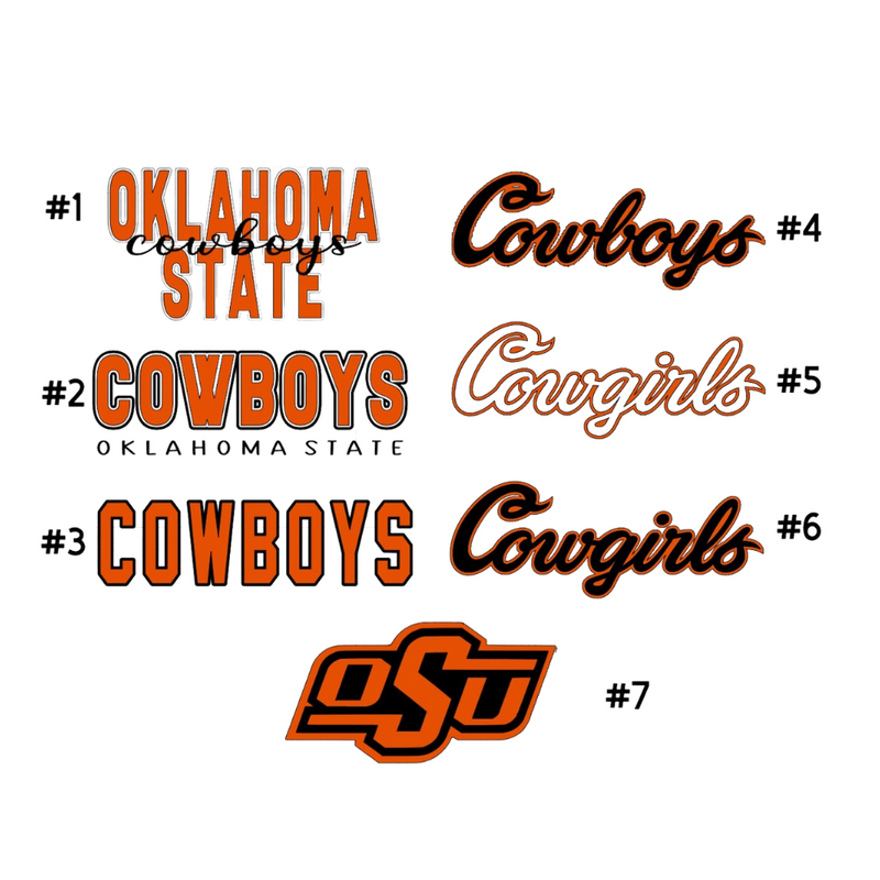 CK'S CUSTOMS - OKLAHOMA STATE RHINESTONE CLEAR STADIUM APPROVED BAGS - 7 Bag Options