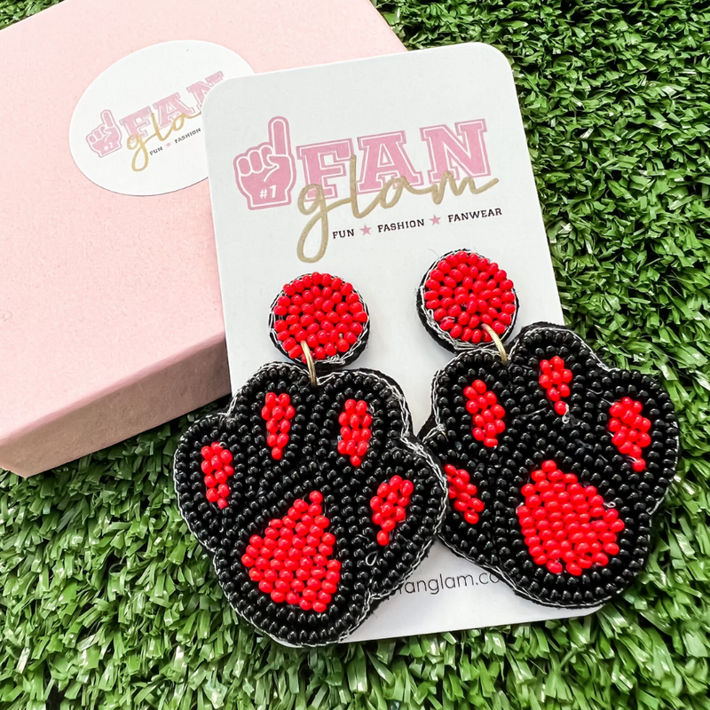 Paw print 2025 dangle earrings
