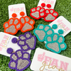 Get Game Day Ready With The PAWWWfect accessory! Our Rhinestone beaded Paw Print Dangles Are A Great Way To Show Your Team Pride At The Game This Week.  