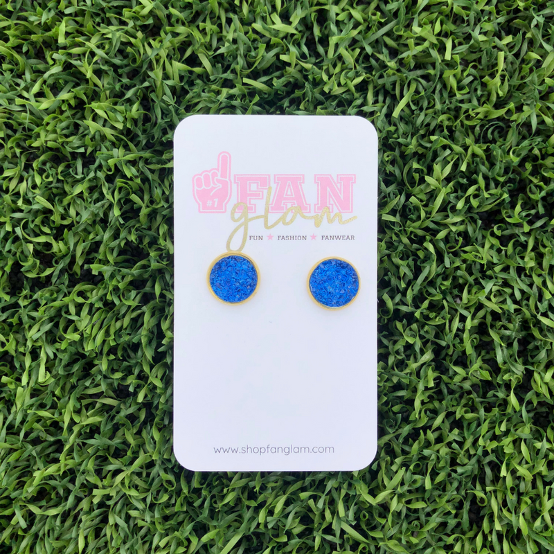 The perfect pop of color for game time and a fun substitute for your everyday gold studs during the holiday season!